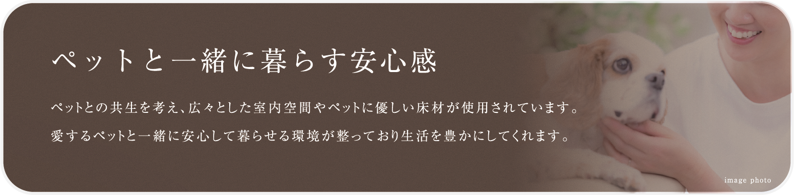 ペットと一緒に暮らす安心感